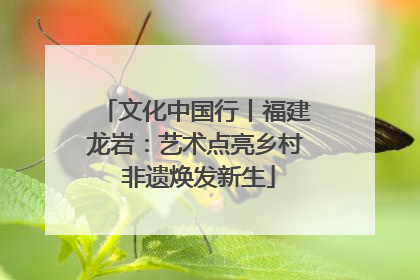 文化中国行丨福建龙岩：艺术点亮乡村 非遗焕发新生