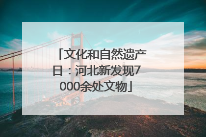 文化和自然遗产日：河北新发现7000余处文物