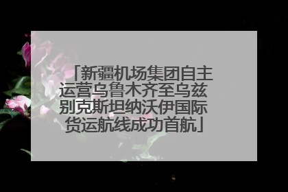 新疆机场集团自主运营乌鲁木齐至乌兹别克斯坦纳沃伊国际货运航线成功首航