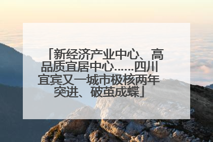 新经济产业中心、高品质宜居中心……四川宜宾又一城市极核两年突进、破茧成蝶