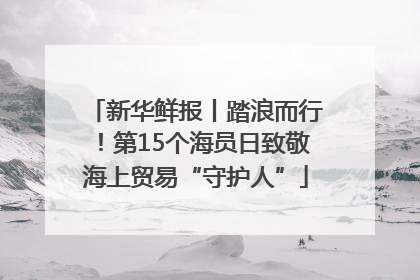 新华鲜报丨踏浪而行！第15个海员日致敬海上贸易“守护人”