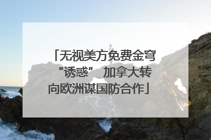 无视美方免费金穹“诱惑” 加拿大转向欧洲谋国防合作