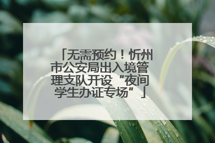 无需预约！忻州市公安局出入境管理支队开设“夜间学生办证专场”