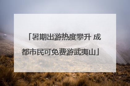 暑期出游热度攀升 成都市民可免费游武夷山