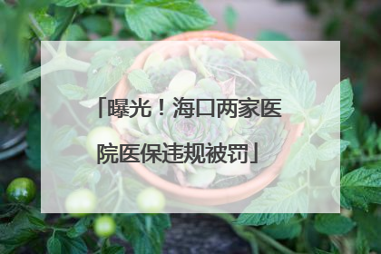 曝光！海口两家医院医保违规被罚