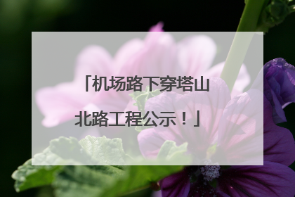 机场路下穿塔山北路工程公示！