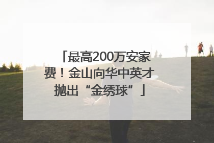 最高200万安家费！金山向华中英才抛出“金绣球”