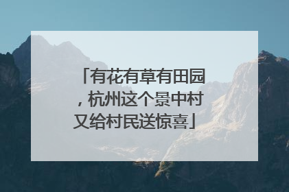 有花有草有田园，杭州这个景中村又给村民送惊喜