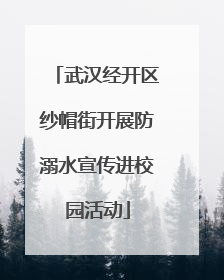 武汉经开区纱帽街开展防溺水宣传进校园活动