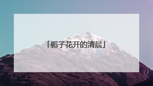 栀子花开的清晨