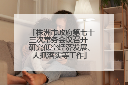 株洲市政府第七十三次常务会议召开 研究低空经济发展、大抓落实等工作