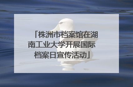 株洲市档案馆在湖南工业大学开展国际档案日宣传活动