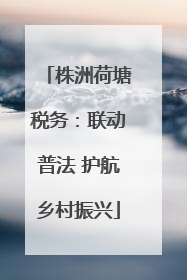 株洲荷塘税务：联动普法 护航乡村振兴