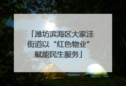 潍坊滨海区大家洼街道以“红色物业”赋能民生服务