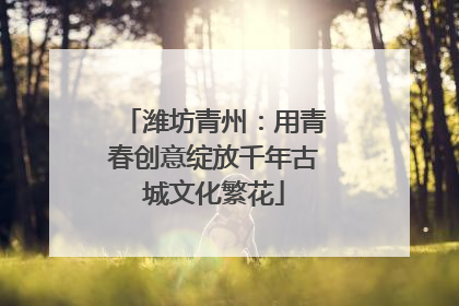 潍坊青州：用青春创意绽放千年古城文化繁花