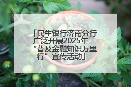 民生银行济南分行广泛开展2025年“普及金融知识万里行”宣传活动