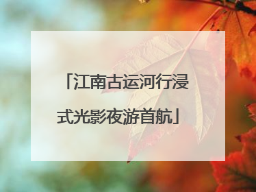 江南古运河行浸式光影夜游首航