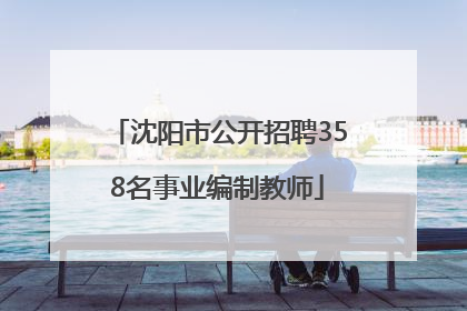 沈阳市公开招聘358名事业编制教师