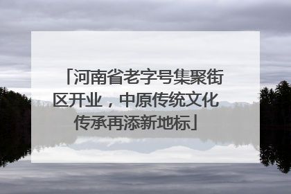 河南省老字号集聚街区开业，中原传统文化传承再添新地标