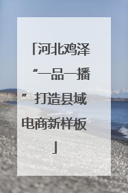河北鸡泽“一品一播”打造县域电商新样板
