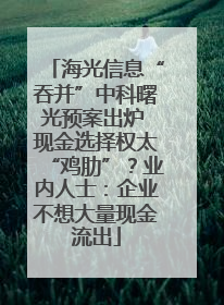 海光信息“吞并”中科曙光预案出炉 现金选择权太“鸡肋”？业内人士：企业不想大量现金流出