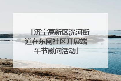 济宁高新区洸河街道在东闸社区开展端午节慰问活动