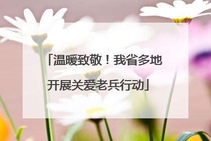 温暖致敬！我省多地开展关爱老兵行动
