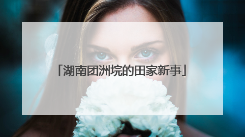 湖南团洲垸的田家新事