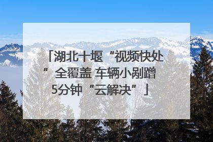 湖北十堰“视频快处”全覆盖 车辆小剐蹭5分钟“云解决”