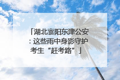 湖北襄阳东津公安：这些雨中身影守护考生“赶考路”