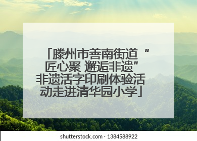 滕州市善南街道“匠心聚 邂逅非遗”非遗活字印刷体验活动走进清华园小学