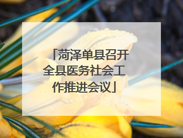 菏泽单县召开全县医务社会工作推进会议