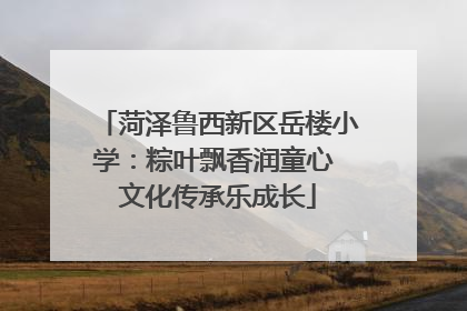 菏泽鲁西新区岳楼小学：粽叶飘香润童心 文化传承乐成长
