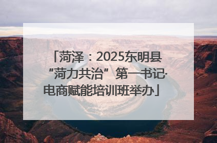菏泽：2025东明县“菏力共治”第一书记·电商赋能培训班举办
