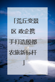 荒丘变景区 政企携手打造殷都农旅新标杆