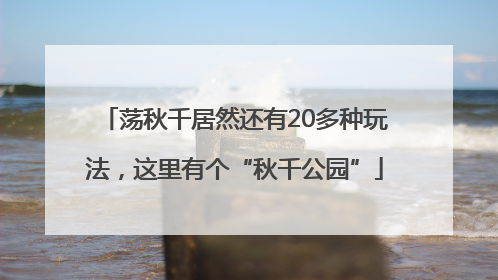 荡秋千居然还有20多种玩法，这里有个“秋千公园”