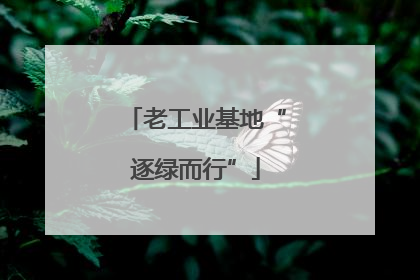 老工业基地“逐绿而行”