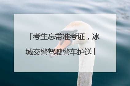 考生忘带准考证，冰城交警驾驶警车护送