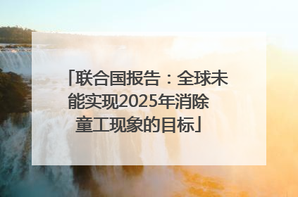 联合国报告：全球未能实现2025年消除童工现象的目标