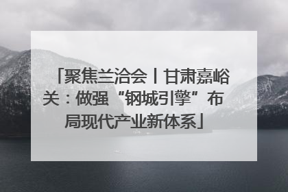 聚焦兰洽会丨甘肃嘉峪关：做强“钢城引擎”布局现代产业新体系