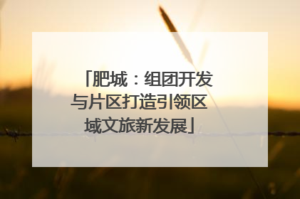 肥城：组团开发与片区打造引领区域文旅新发展