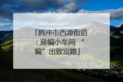 腾冲市西源街道：藤编小车间 “编”出致富路