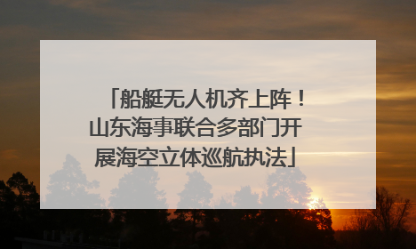 船艇无人机齐上阵！山东海事联合多部门开展海空立体巡航执法