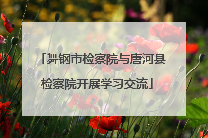 舞钢市检察院与唐河县检察院开展学习交流