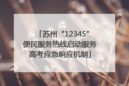 苏州“12345”便民服务热线启动服务高考应急响应机制