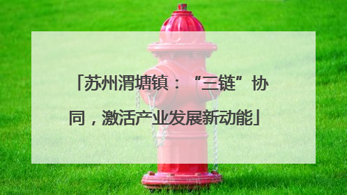 苏州渭塘镇：“三链”协同，激活产业发展新动能