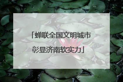 蝉联全国文明城市 彰显济南软实力
