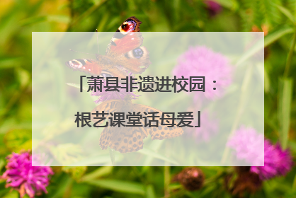 萧县非遗进校园：根艺课堂话母爱
