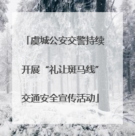 虞城公安交警持续开展“礼让斑马线”交通安全宣传活动
