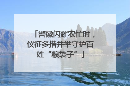 警徽闪耀农忙时，仪征多措并举守护百姓“粮袋子”